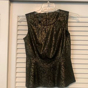 Alfani gold peplum top